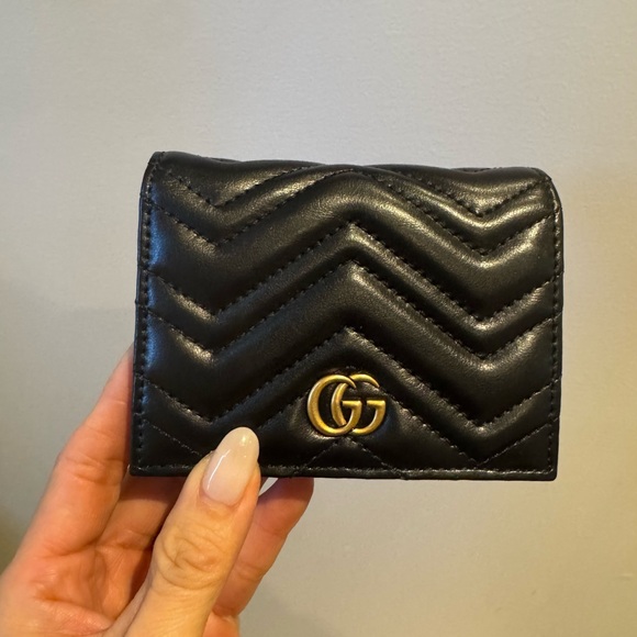 Gucci Black Marmont Card Case Holder - Picture 2 of 15